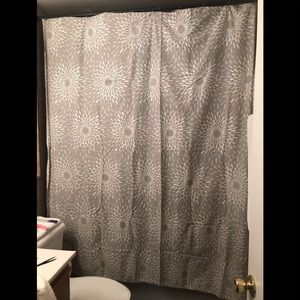 Target Threshold Gray & White Shower Curtain